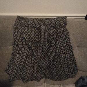 Patterned Black and Gray Women's Skirt